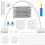 7.2 Ft. Balloon Arch Stand Kit Adjustable Background Balloon Frame Stand Set, Trellis Accessory