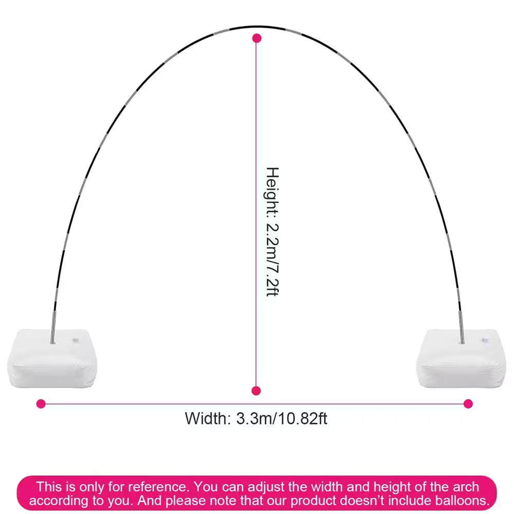 7.2 Ft. Balloon Arch Stand Kit Adjustable Background Balloon Frame Stand Set, Trellis Accessory