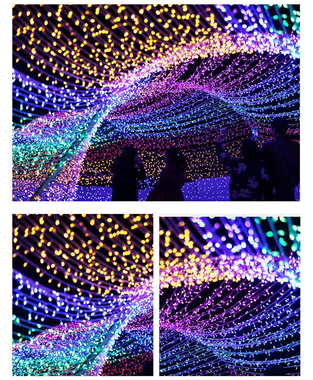 100 LED 32.8Ft Fairy Lights String Waterproof Christmas Tree Wedding Party Decor, Warm White