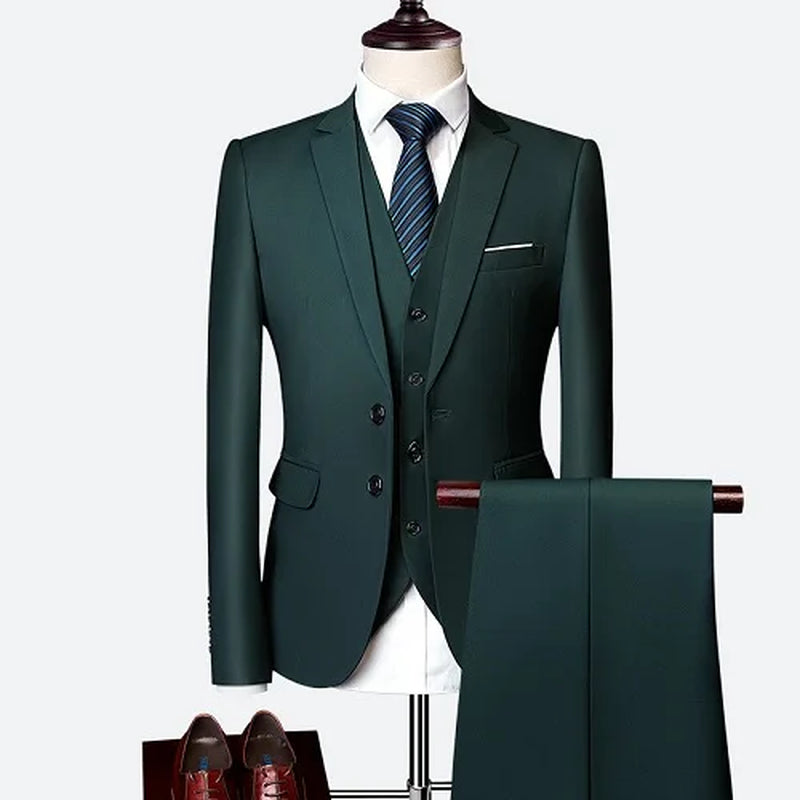 Wedding Suit Men Classical Men'S Business Suit 3 Pieces New Formal Korean Slims Suit Dress Suit Tuxedo Groom Suit