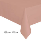 Disposable Tablecloth White Pink Table Cover Plastic Rectangle Desk Cloth for Birthday Wedding Party Table Decor Xmas