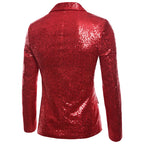 Men Glitters Suit Jackets Sequins Party Button Dance Bling Coats Wedding Party Men Blazer Gentleman Formal Suit plus Size 2XL