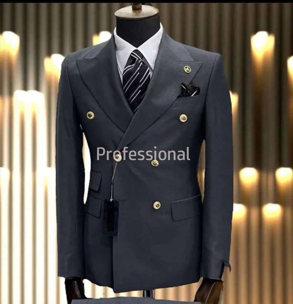 Light Blue Red Green Double Breasted Slim Fit Men Suits Wedding Tuxedos Groom Business Party Prom Best Man Blazer Costume Homme