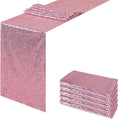 Pink Sequin Table Runners 72 X 12 Inch, Pack of 5, Sparkly Elegant Shiny Glitter for Valentine'S Day Wedding Decoration