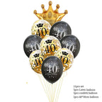 30 40 50 Years Old Latex Balloons Happy Birthday Party Decor Anniversary Adult 30Th 40Th 50Th Birthday Latex Balloons Gold