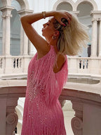 Nancy | Fringe Party Dress