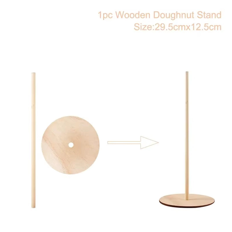 Wooden Donut Wall Stand Donut Party Decoration Doughnut Holder Wedding Party Decor Birthday Party Supplies Baby Shower