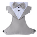 Halloween Christmas Dog Vest Tuxedo Harness Adjustable Tuxedo with Bow Tie for Male Dogs Wedding Party Suit Pet Costume Outfits