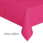 Disposable Tablecloth White Pink Table Cover Plastic Rectangle Desk Cloth for Birthday Wedding Party Table Decor Xmas