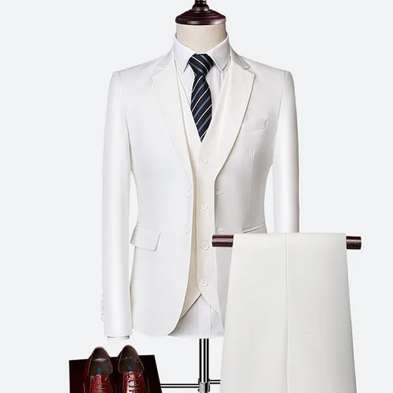 Wedding Suit Men Classical Men'S Business Suit 3 Pieces New Formal Korean Slims Suit Dress Suit Tuxedo Groom Suit