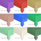 Disposable Tablecloth White Pink Table Cover Plastic Rectangle Desk Cloth for Birthday Wedding Party Table Decor Xmas