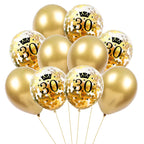 30 40 50 Years Old Latex Balloons Happy Birthday Party Decor Anniversary Adult 30Th 40Th 50Th Birthday Latex Balloons Gold