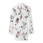 2 Piece Business Suit Outfits Casual Open Front Blazer High Waisted Mini Pocketed Skirt Suit for Women Set Women Solid Long Sleeve Cardigan Coat Short Skirt Suit, Pink&S