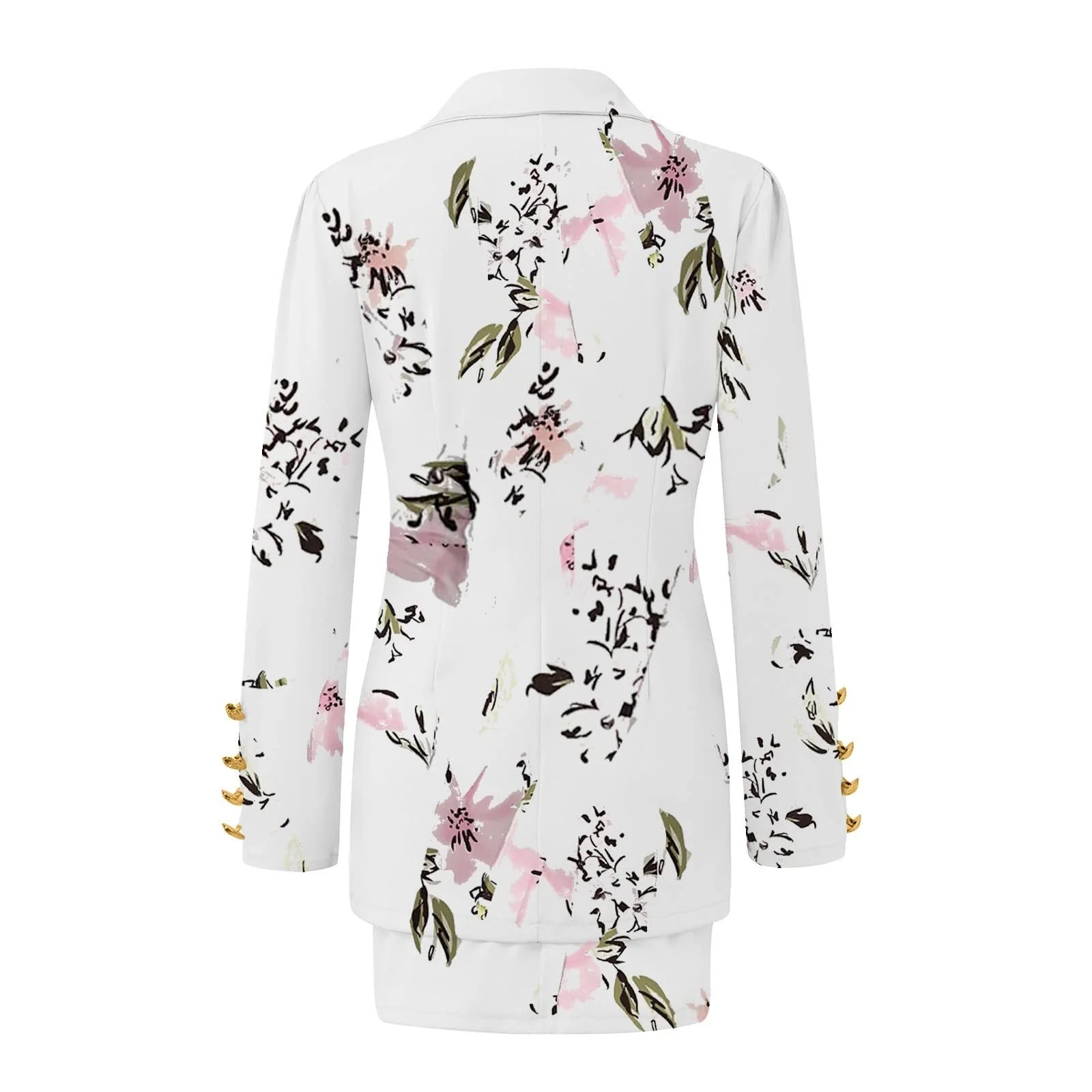 2 Piece Business Suit Outfits Casual Open Front Blazer High Waisted Mini Pocketed Skirt Suit for Women Set Women Solid Long Sleeve Cardigan Coat Short Skirt Suit, Pink&S
