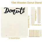 Wooden Donut Wall Stand Donut Party Decoration Doughnut Holder Wedding Party Decor Birthday Party Supplies Baby Shower