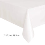 Disposable Tablecloth White Pink Table Cover Plastic Rectangle Desk Cloth for Birthday Wedding Party Table Decor Xmas
