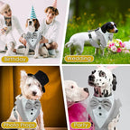 Halloween Christmas Dog Vest Tuxedo Harness Adjustable Tuxedo with Bow Tie for Male Dogs Wedding Party Suit Pet Costume Outfits