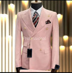 Light Blue Red Green Double Breasted Slim Fit Men Suits Wedding Tuxedos Groom Business Party Prom Best Man Blazer Costume Homme