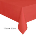 Disposable Tablecloth White Pink Table Cover Plastic Rectangle Desk Cloth for Birthday Wedding Party Table Decor Xmas