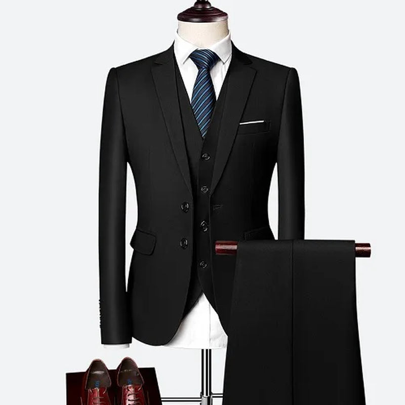 Wedding Suit Men Classical Men'S Business Suit 3 Pieces New Formal Korean Slims Suit Dress Suit Tuxedo Groom Suit