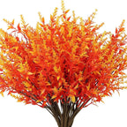 4PCS Artificial Fall Plants Plastics Fake Eucalyptus Shrubs Outdoor Plant for Garden Home Autumn Decoration Festival Party Decor