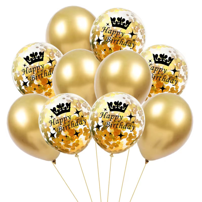 30 40 50 Years Old Latex Balloons Happy Birthday Party Decor Anniversary Adult 30Th 40Th 50Th Birthday Latex Balloons Gold