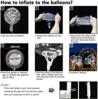 18 20 24 Inch 10 Pack Light up Bobo Party Christmas Led Balloons Clear Big Balloon with Helium for Birthday Wedding Party Decor