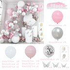 Purple Butterfly Balloons Garland Arch Kit Latex Ballon Birthday Party Decor Kids Adult Wedding Baloon Baby Shower Decor Ballon
