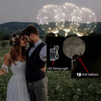 18 20 24 Inch 10 Pack Light up Bobo Party Christmas Led Balloons Clear Big Balloon with Helium for Birthday Wedding Party Decor
