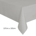 Disposable Tablecloth White Pink Table Cover Plastic Rectangle Desk Cloth for Birthday Wedding Party Table Decor Xmas