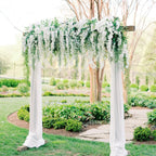12Pcs Artificial Wisteria Flowers String Hanging Garland Outdoor Wedding Garden Arch Decoration Home Party Decor Fake Flower