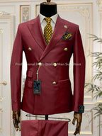 Light Blue Red Green Double Breasted Slim Fit Men Suits Wedding Tuxedos Groom Business Party Prom Best Man Blazer Costume Homme